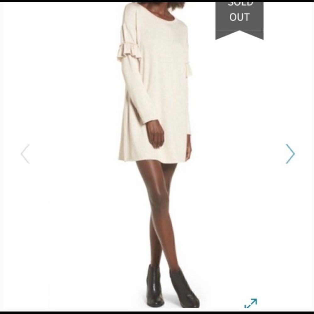 Socialite  ruffle sleeve sweater dress